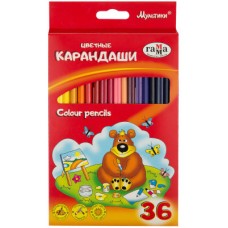 Набор цветных карандашей «Мультики» трёхгранные, 36 шт.