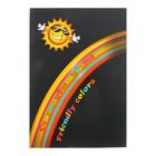 Планшет с цветной бумагой "Счастливые цвета". Формат А5(148*210), 7 цветов, 70 листов,