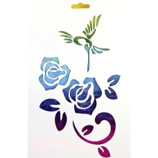 Трафарет пластиковый «Сонет» Колибри на цветке 22х31см